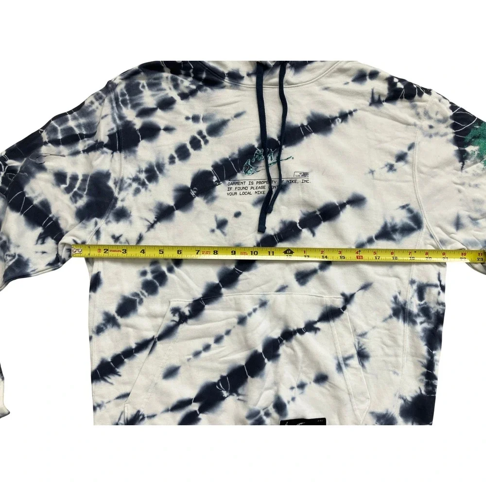 Nike‎ Sportswear Tie Dye Graphic Hoodie Black White Green Streetwear Mens L